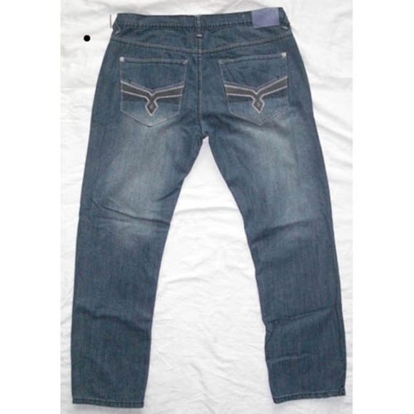 NWT Men's Vintage Brass Slim Straight Blue Jeans Size 36x30 - Picture 3 of 4